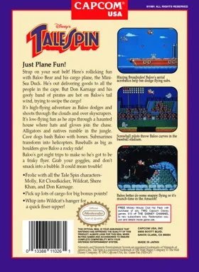 TaleSpin (USA) box cover back